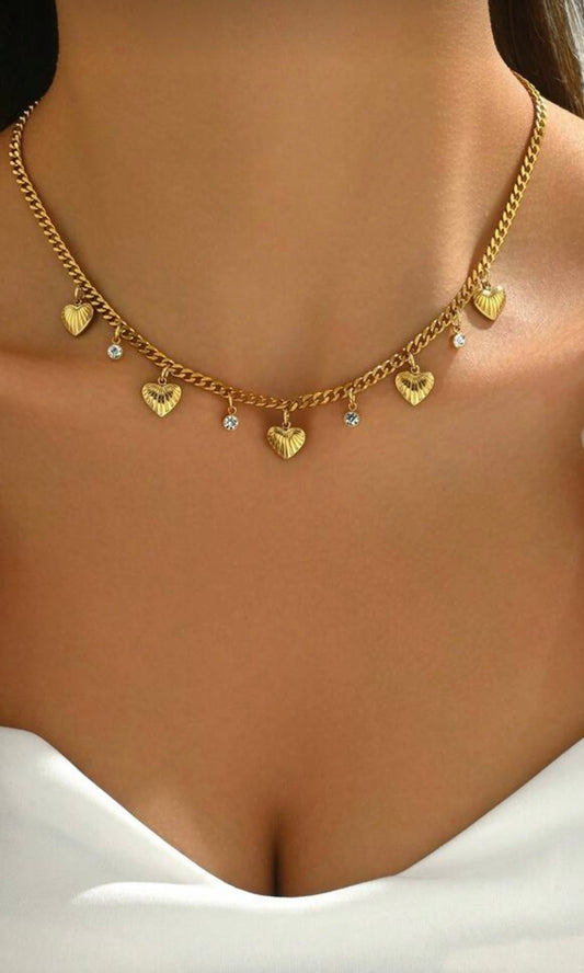 Golden Wish Heart Necklace