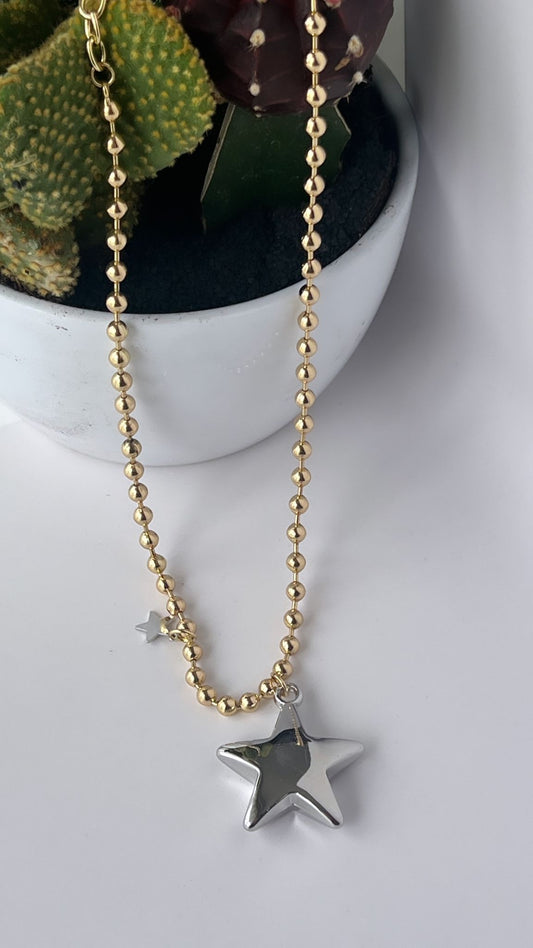 Starlight gold chain necklace